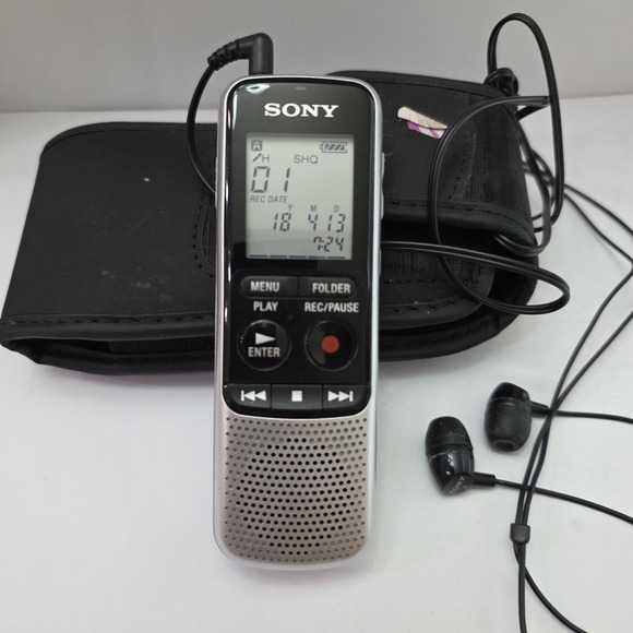 Sony ICD-BX140 4GB Digital Voice Recorder Working W. Case & Headphones - Picture 1 of 9